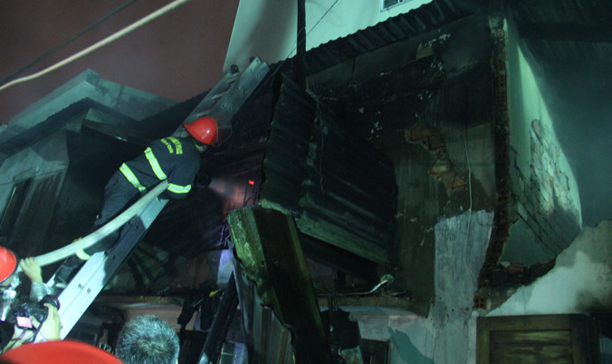 Lực lượng PCCC tại hiện trường.