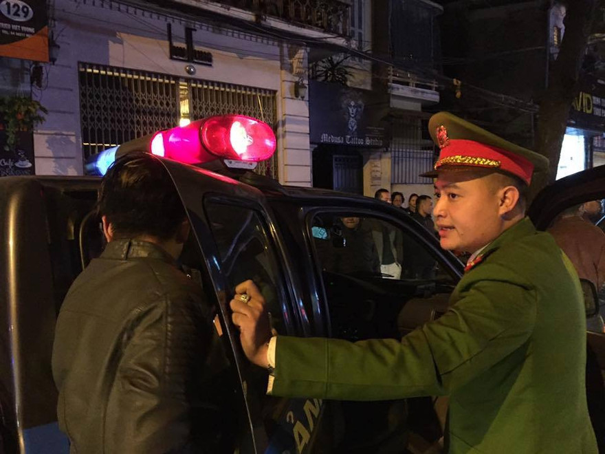 Lực lượng cảnh sát có mặt tại hiện trường.