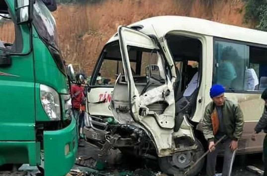 Hiện trường vụ tai nạn.