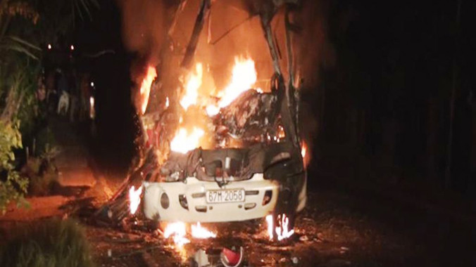 Hiện trường vụ tai nạn.