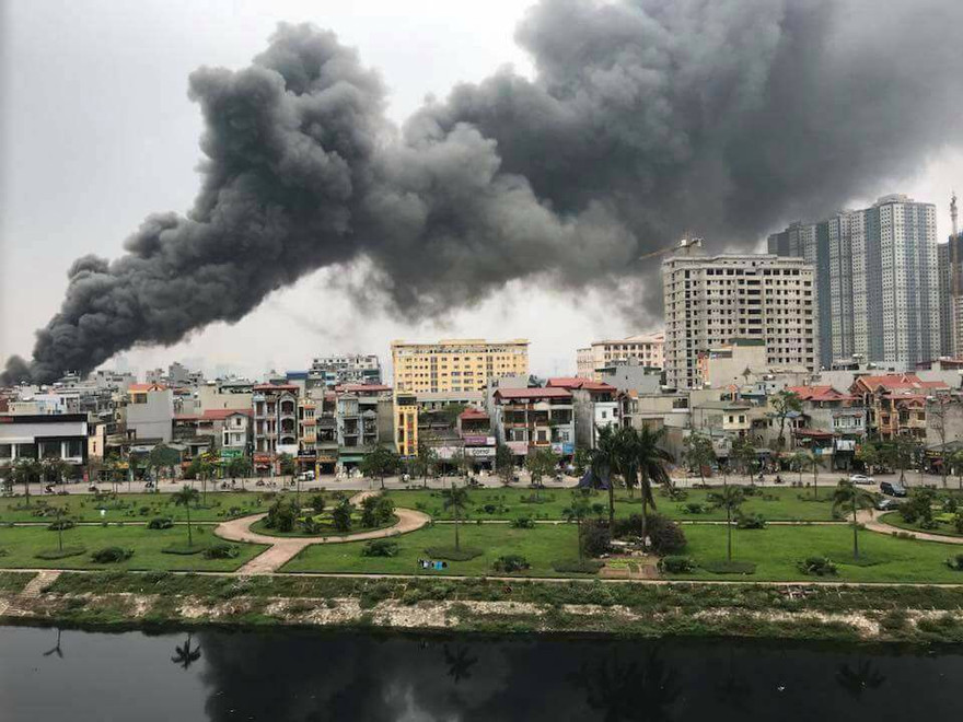 Hiện tường vụ cháy. Ảnh: FB