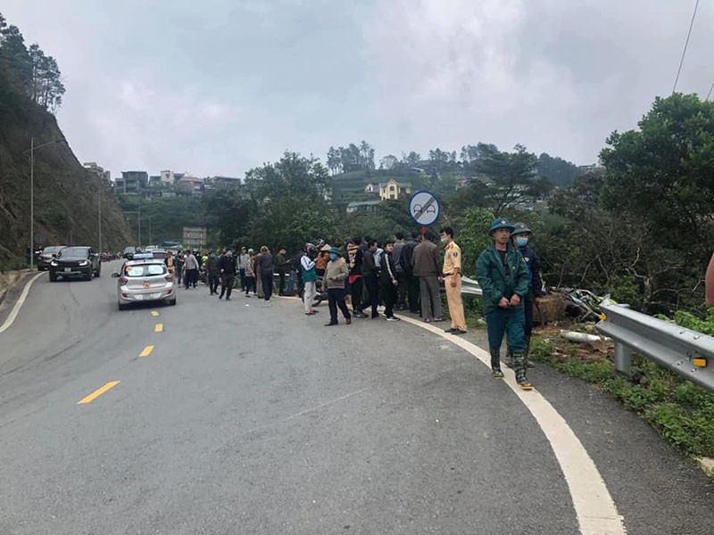 Hiện trường vụ tai nạn.