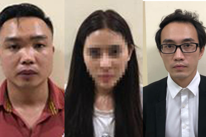 Các đối tượng tại cơ quan điều tra.