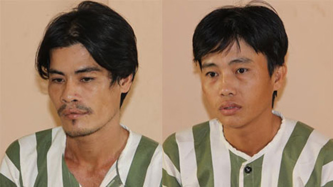 Các đối tượng tại cơ quan Công an.