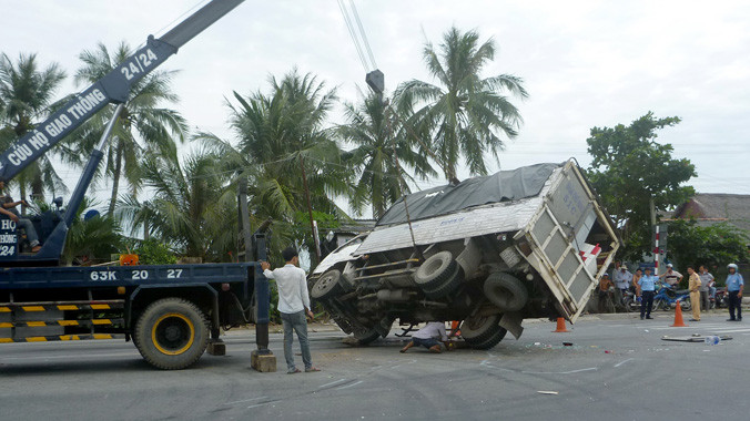 Hiện trường vụ tai nạn.