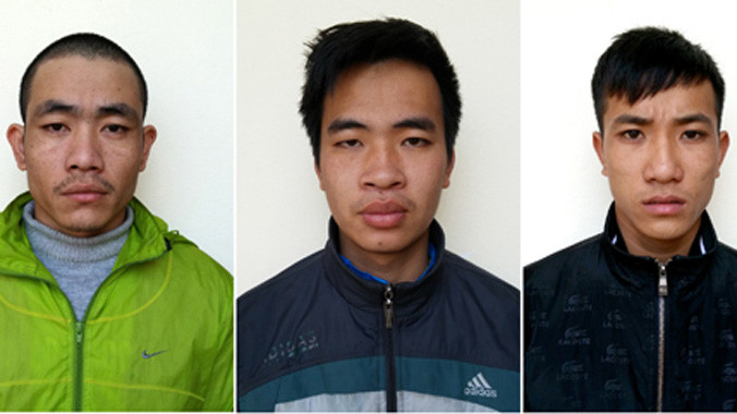 Ba trong số các nghi can bị điều tra hành vi giết người. Ảnh: Giang Chinh.