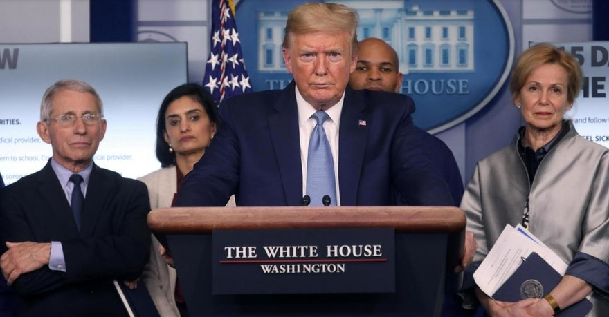 Ông Trump đang gia tăng các nỗ lực đối phố với dịch Covid-19. (Ảnh: CNN)