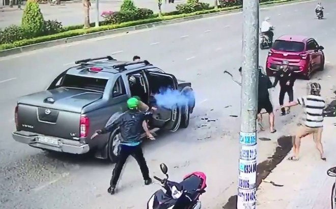 Hiện trường vụ nổ súng ở Đồng Nai.