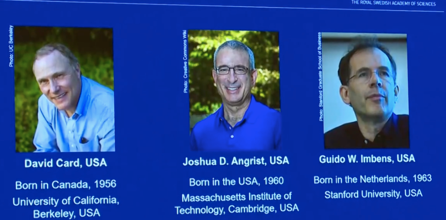 Chân dung 3 nhà kinh tế học giành giải Nobel Kinh tế 2021