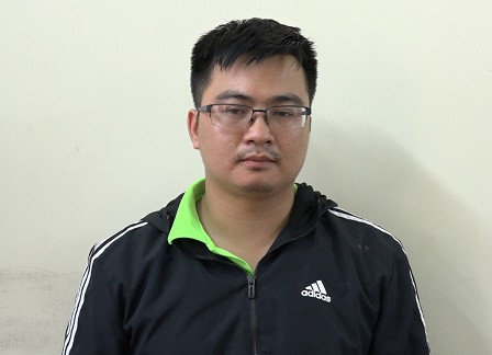 Phạm Quốc Huy tại cơ quan điều tra. Ảnh: Công an tỉnh Hải Dương.