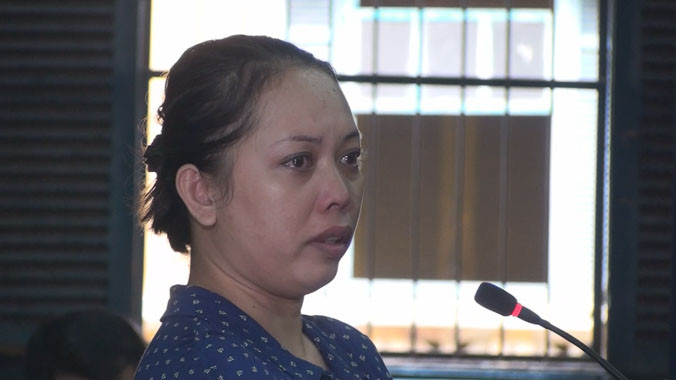 Bị cáo Hạnh tại phiên tòa. Ảnh T.Châu.