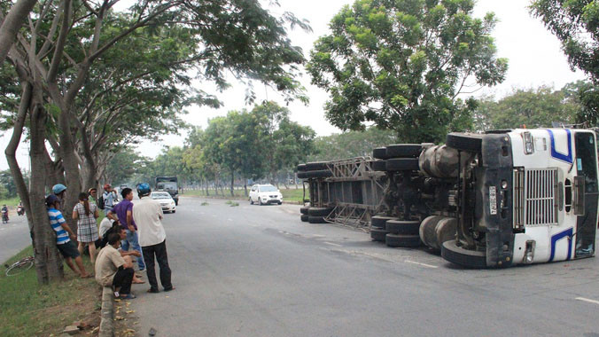 Hiện trường vụ tai nạn.