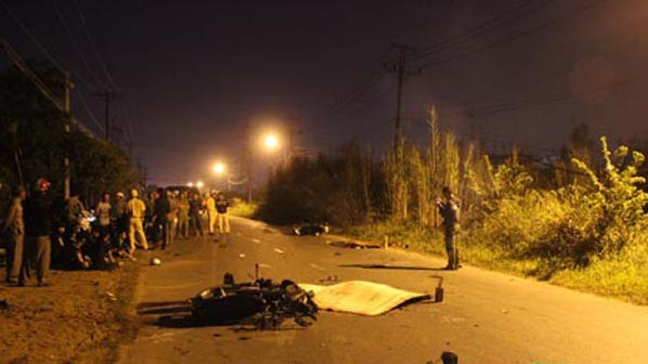 Hiện trường vụ tai nạn.