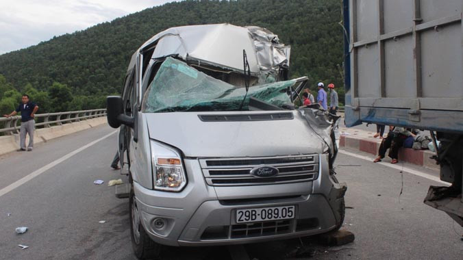 Hiện trường vụ tai nạn.