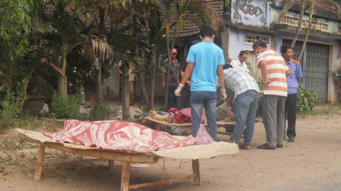 Hiện trường vụ tai nạn thương tâm.