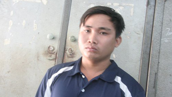 Đối tượng Thái tại cơ quan công an.