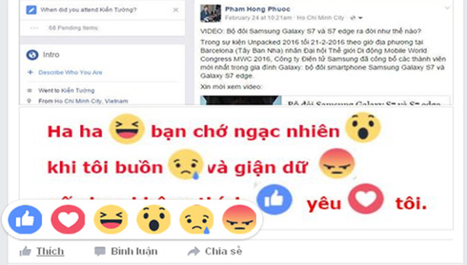 Hào hứng với nút cảm xúc mới trên Facebook