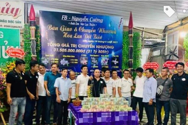 Hình ảnh giao dịch lan đột biến hơn 31,5 tỷ đồng gây xôn xao mạng xã hội thời gian qua.