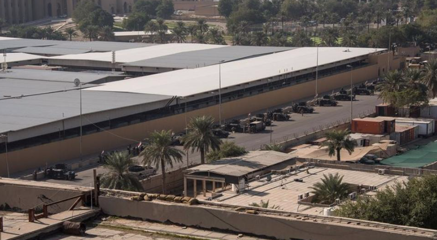 Khu vực đại sứ quán Mỹ ở Baghdad. (Ảnh: Reuters)