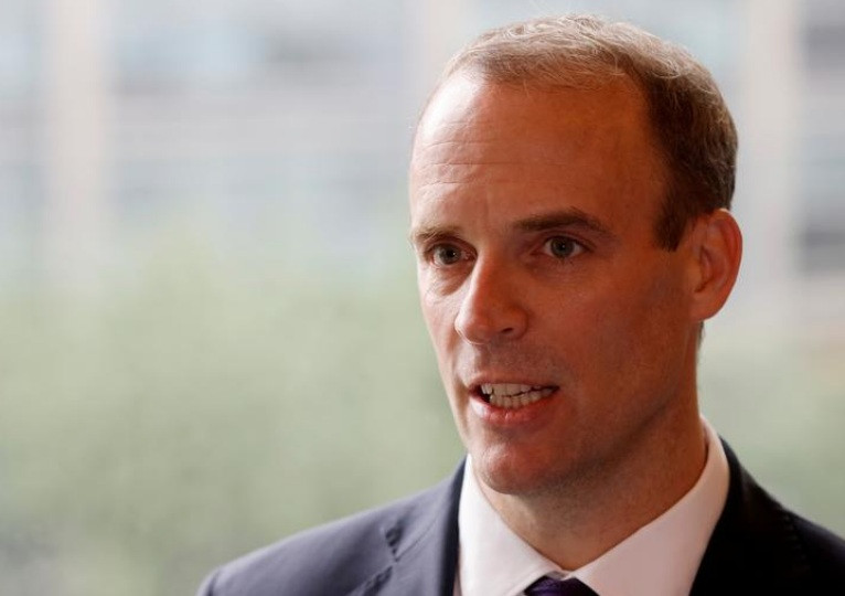 Ngoại trưởng Anh Dominic Raab. (Ảnh: Reuters)