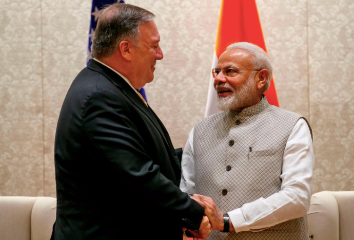 Ngoại trưởng Mỹ Mike Pompeo và người đồng cấp Ấn Độ Subrahmanyam Jaishankar. (Ảnh: Reuters)
