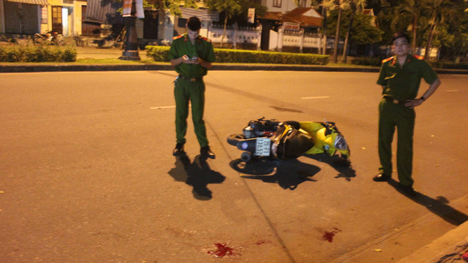 Hiện trường vụ tai nạn.