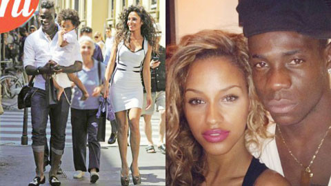 Bức ảnh (phải) đã tố cáo thói lăng nhăng của Balotelli.