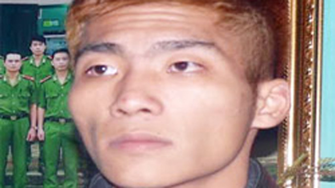 Đối tượng Nguyễn Thế An tại Cơ quan Công an.