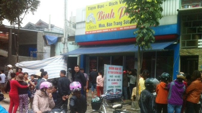 Hiện trường xảy ra vụ cướp.