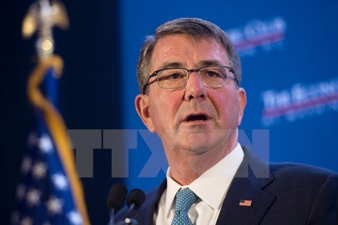 Bộ trưởng Quốc phòng Mỹ Ashton Carter. (Ảnh: AFP/TTXVN)