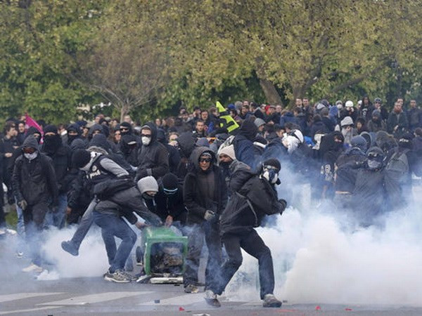 Biểu tình ở Pháp. (Nguồn: EPA)