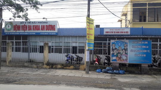 Bệnh viện đa khoa An Dương, nơi bác sĩ bị hành hung vì nhắc nhở chuyện để xe