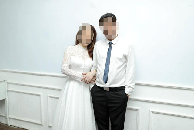 Bà Nguyễn Thị Ph. cùng chồng trước thời điểm xảy ra vụ việc