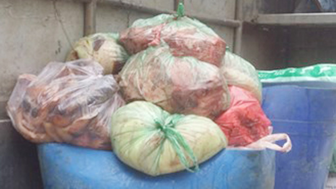 Số nội tạng bị phát hiện, tiêu hủy