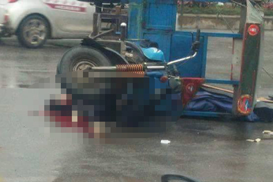 Hiện trường vụ tai nạn. Ảnh: Phạm Dũng.