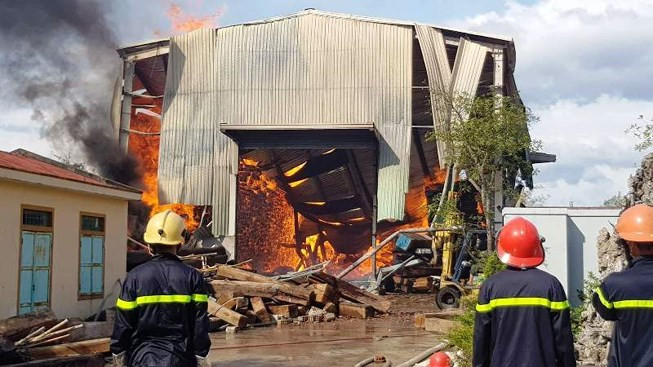 Hiện trường vụ cháy. Ảnh: PLO