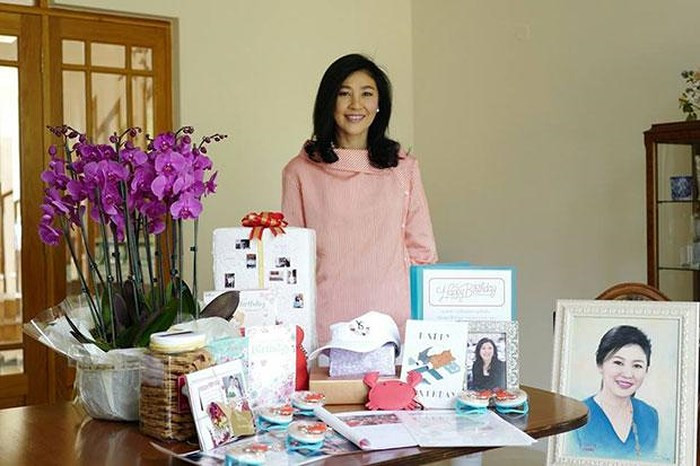 Bức ảnh bà Yingluck chia sẻ trên Facebook.