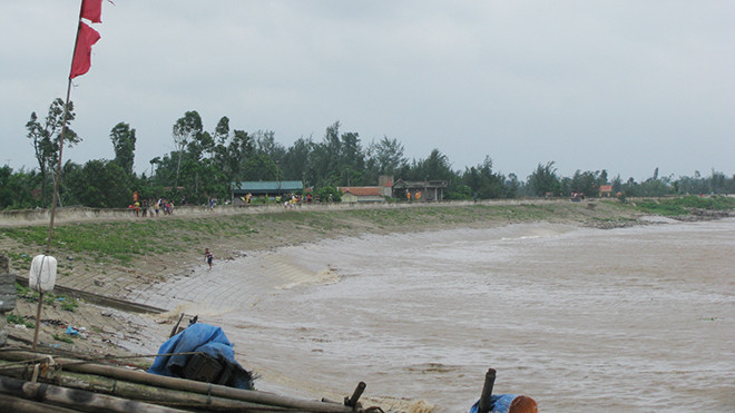 Cuối giờ chiều 16/9, trên địa bàn tỉnh Thanh Hóa đã bắt đầu có mưa. Ảnh: Hoàng Lam