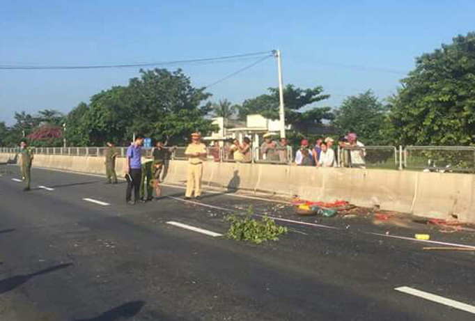 Hiện trường vụ tai nạn.