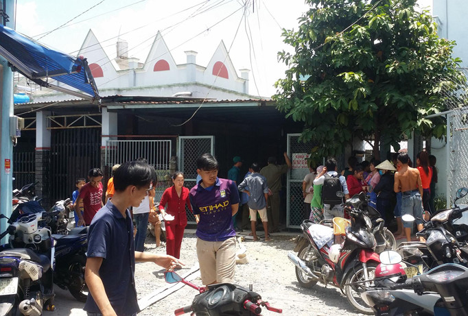 Khu nhà trọ xảy ra vụ việc.