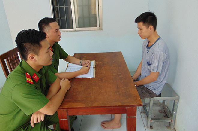 Cơ quan chức năng lấy lời khai đối tượng Đào Duy Cường