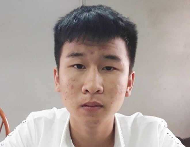 Đặng Văn Tân tại cơ quan công an - Ảnh: Công an cung cấp