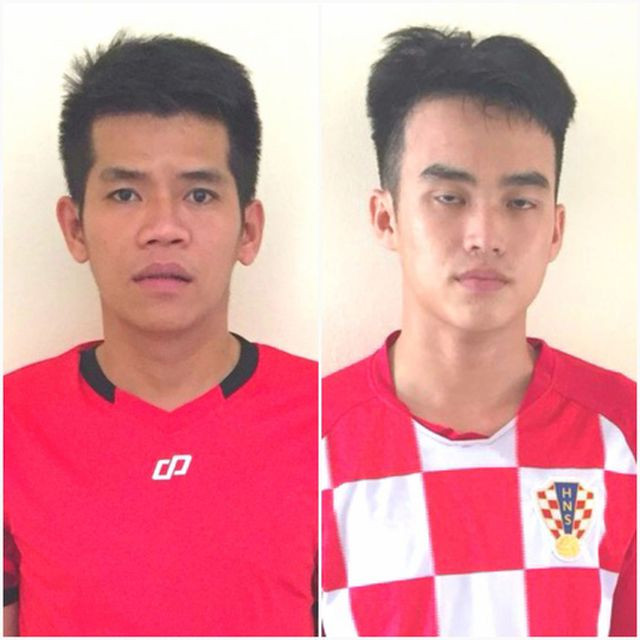 Khá và Hiệp tại Cơ quan CSĐT. Ảnh do Công an cung cấp