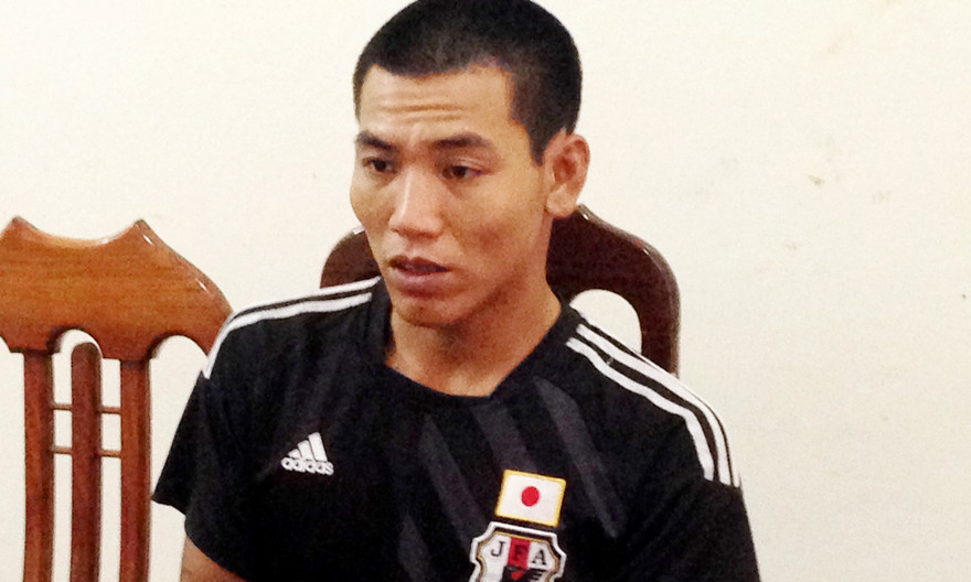 Đỗ Văn Trường tại cơ quan công an. Ảnh: QT