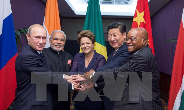 Các lãnh đạo khối BRICS tại cuộc họp bên lề Hội nghị cấp cao G20. (Nguồn: THX/TTXVN)
