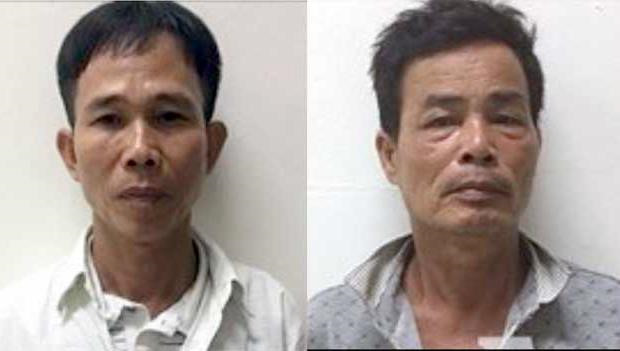 Hai nghi phạm Chuyển (trái) và Sinh. Ảnh: CAND.