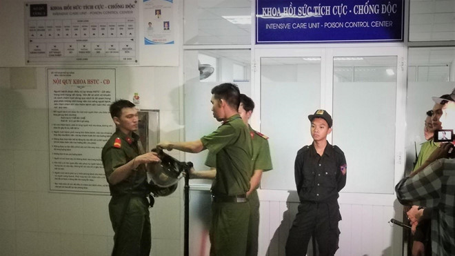 Công an có mặt tại Khoa Hồi sức tích cực - Chống độc, Bệnh viện Đa khoa Đà Nẵng