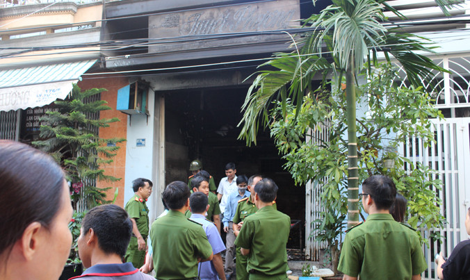 Ngôi nhà số 176/06 cháy rụi. Ảnh: Giang Thanh.