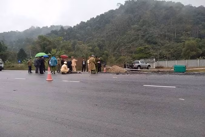 Hiện trường vụ tai nạn.