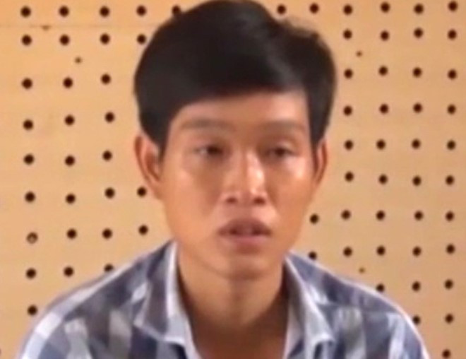 Hiếu tại cơ quan điều tra. Ảnh: C.A